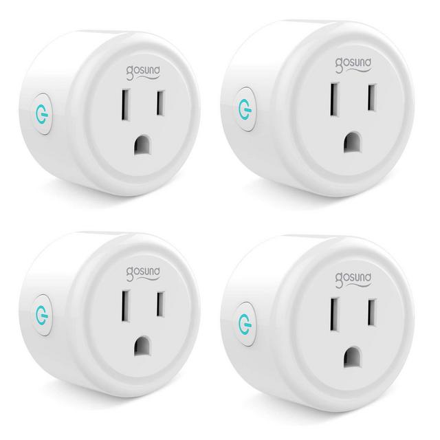 Smart plug, Gosund Mini Wifi Outlet Compatible with Alexa, Google Home & IFTTT, No Hub Required, Remote Control your home appliances from Anywhere, ETL Certified (4 piece)