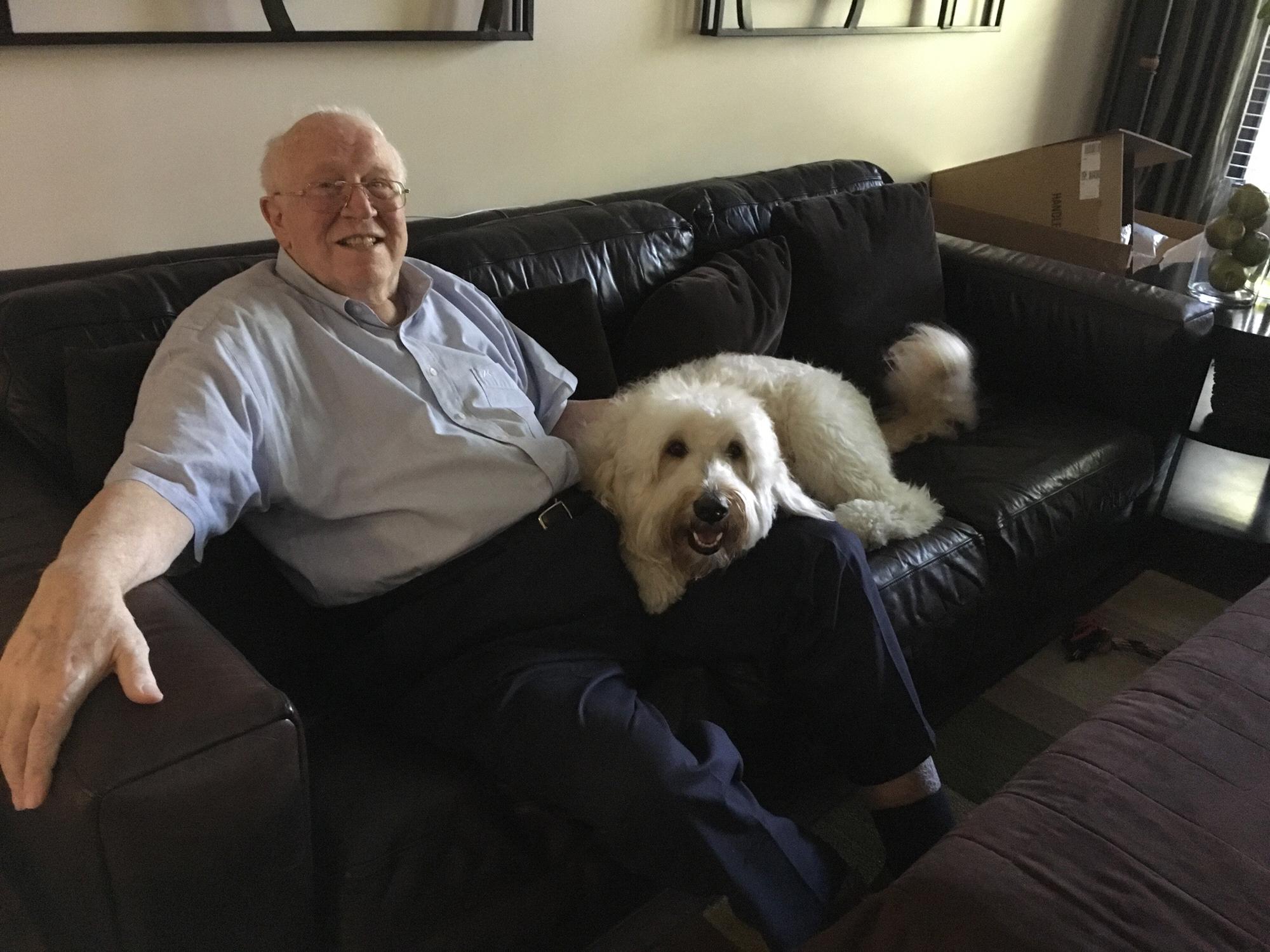 Matt's Dad and Miles - only few things made his Dad smile, and one of them was being around Miles (August 2017)