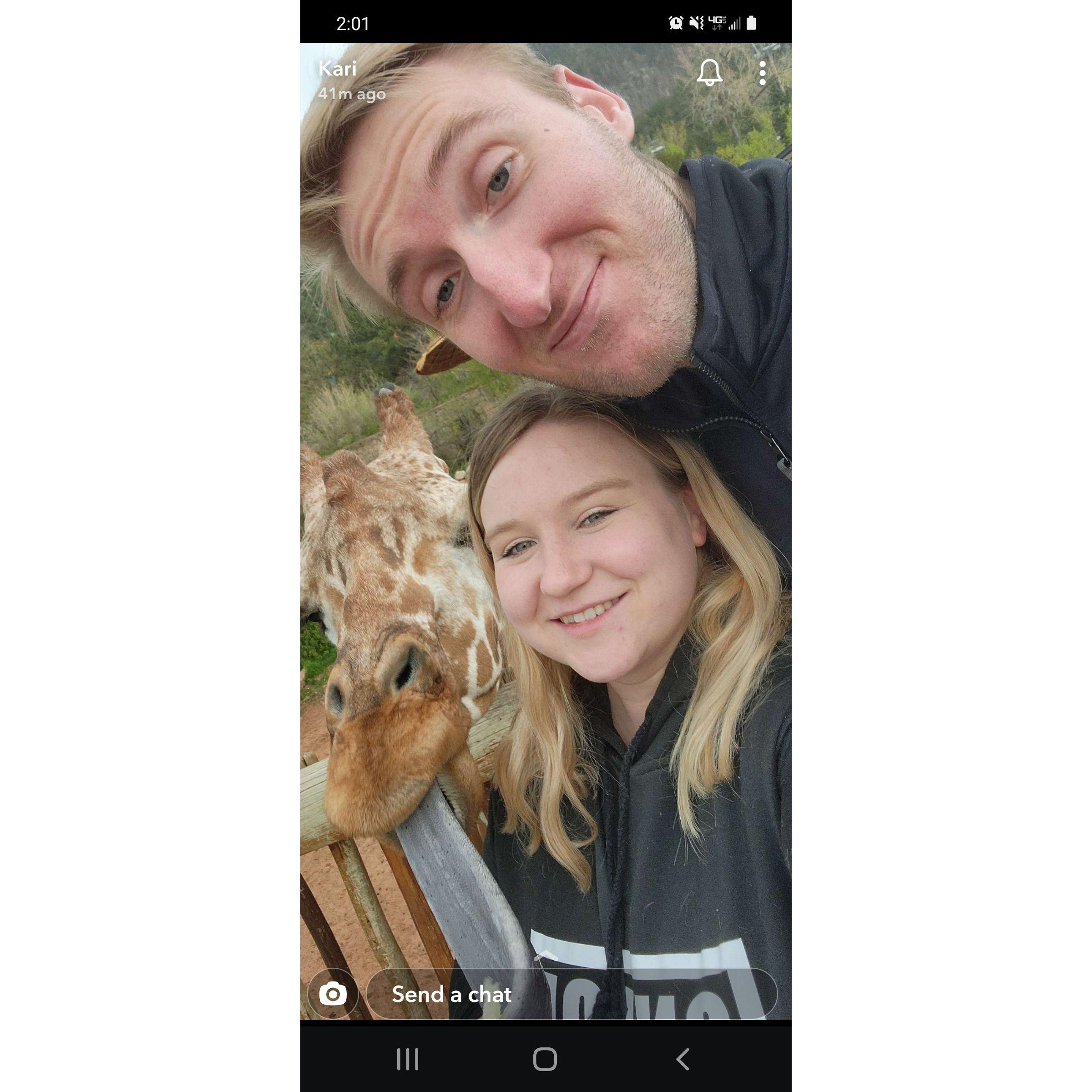 Our first date. Love the giraffes at Cheyenne Mountain Zoo.