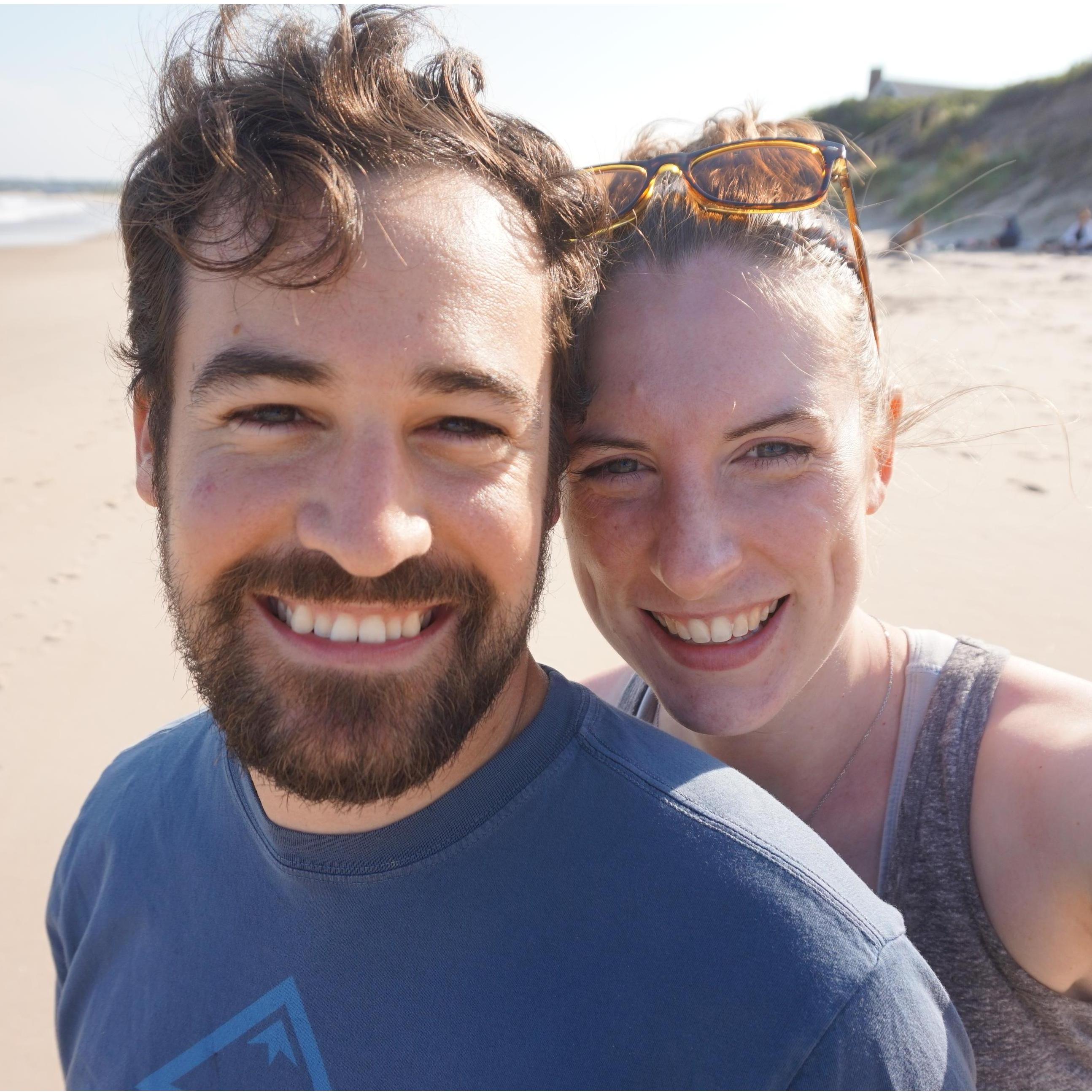At the beach on Block Island in 2017