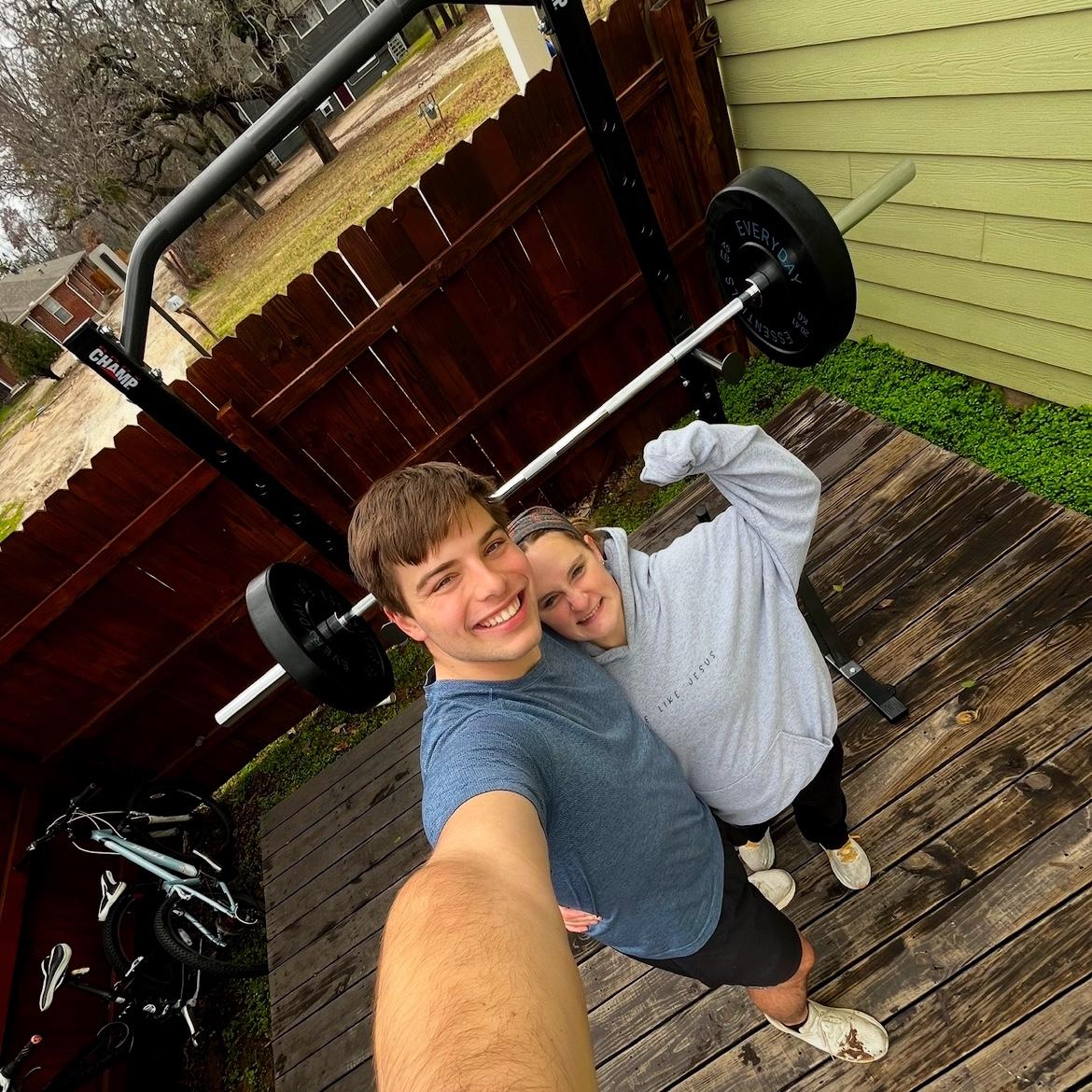 Kylee always loves it when Ben will join her for a workout. Best lifting buddy ever!