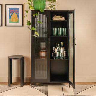 Solstice Tall Metal Curio Cabinet