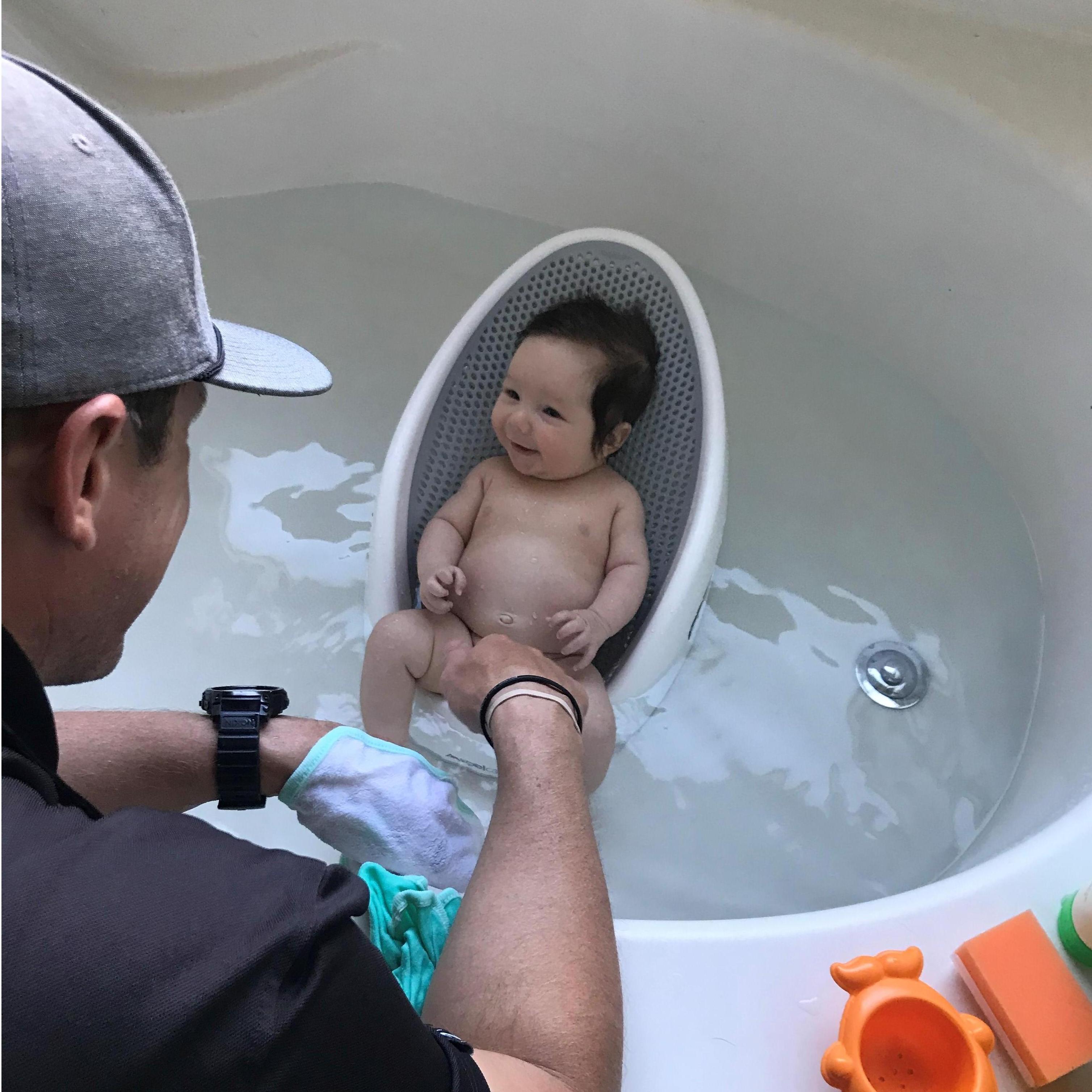 Bath time with dad!