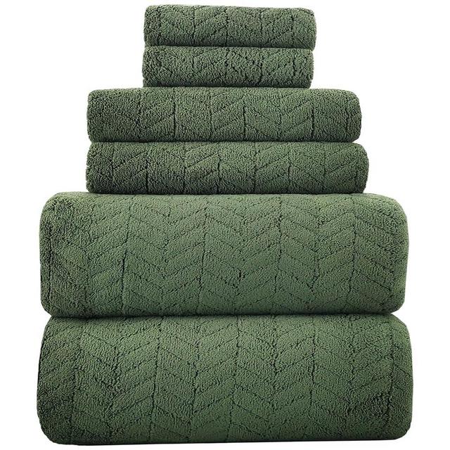 YTYC Towels,39x78 Inch Oversized Bath Sheets Towels for Adults Plush Luxury Extra Large Bath Towels Sets for Bathroom Super Soft Microfiber Towels 80% Polyester (Olive Green,6)
