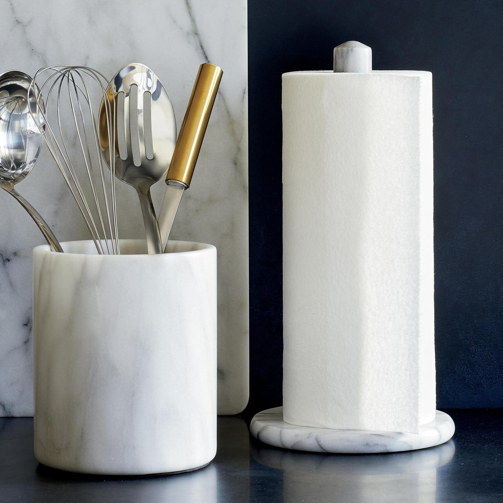 Marble kitchen towel discount holder