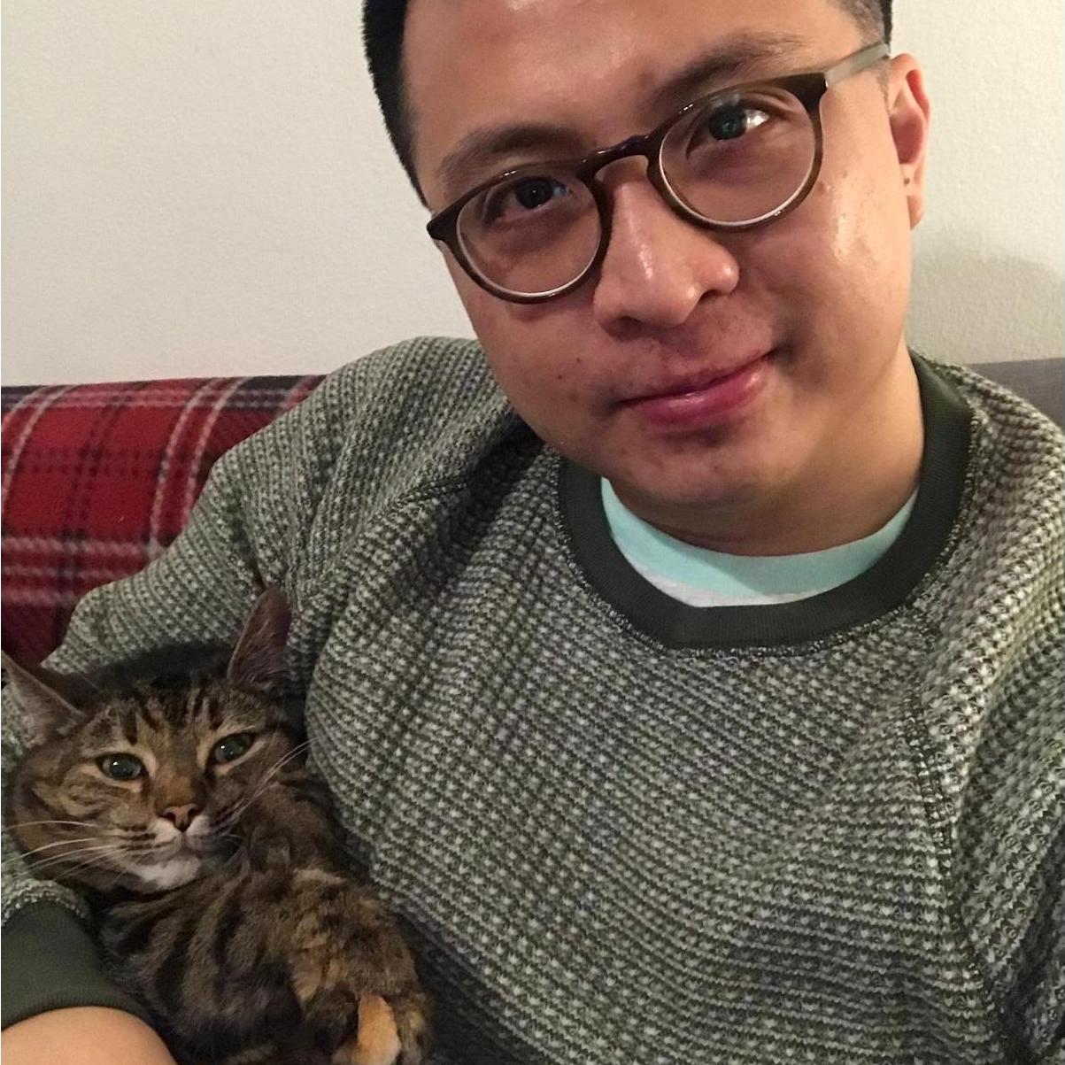 Tin is settling well into his role as a cat-dad