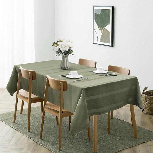 Randall Rectangle Tablecloth Oblong 60“×120“ 10 Feet Water Resistant Dust-Proof Stain Resistant Heavy Duty Table Cover for Kitchen Dinning Party Tabletop Decoration 10-12 Seats, Sage Green