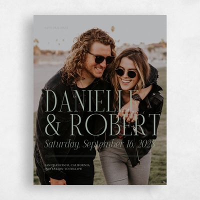 Sage, Green Wedding Save the Date - Jaden Type