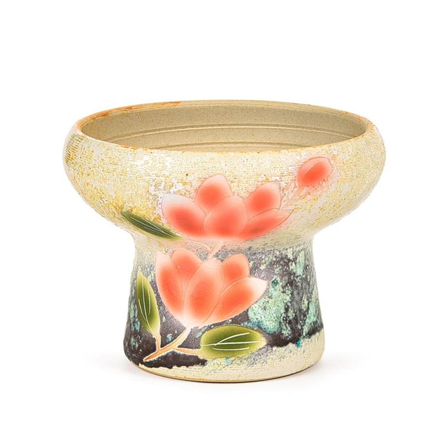 Sungmor 7.5 Inch Large Succulent Plant Pots, Pretty Hand Painted Ceramic Planter with Drainage, Indoor Outdoor Cactus Planter Bonsai Pot, Flower Pot for Indoor Plants Garden Windowsill Desktop Decor