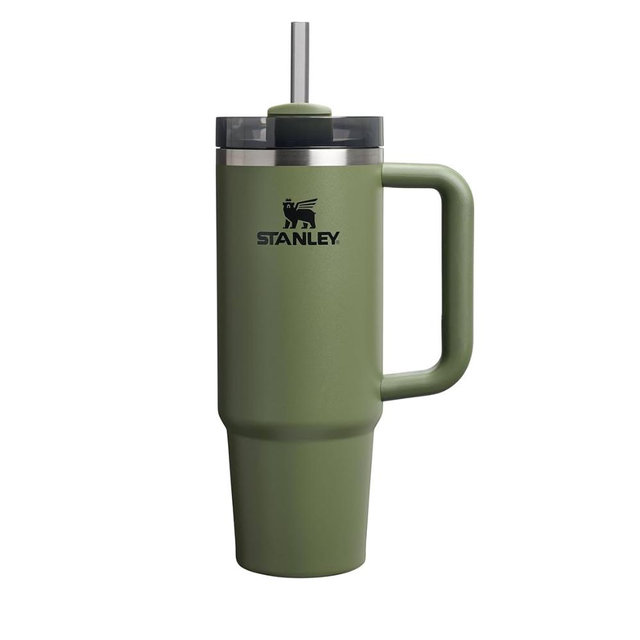 STANLEY Quencher H2.0 Tumbler with Handle and Straw 30 oz | Flowstate 3-Position Lid | Cup Holder Compatible for Travel | Insulated Stainless Steel Cup | BPA-Free | Dried Pine