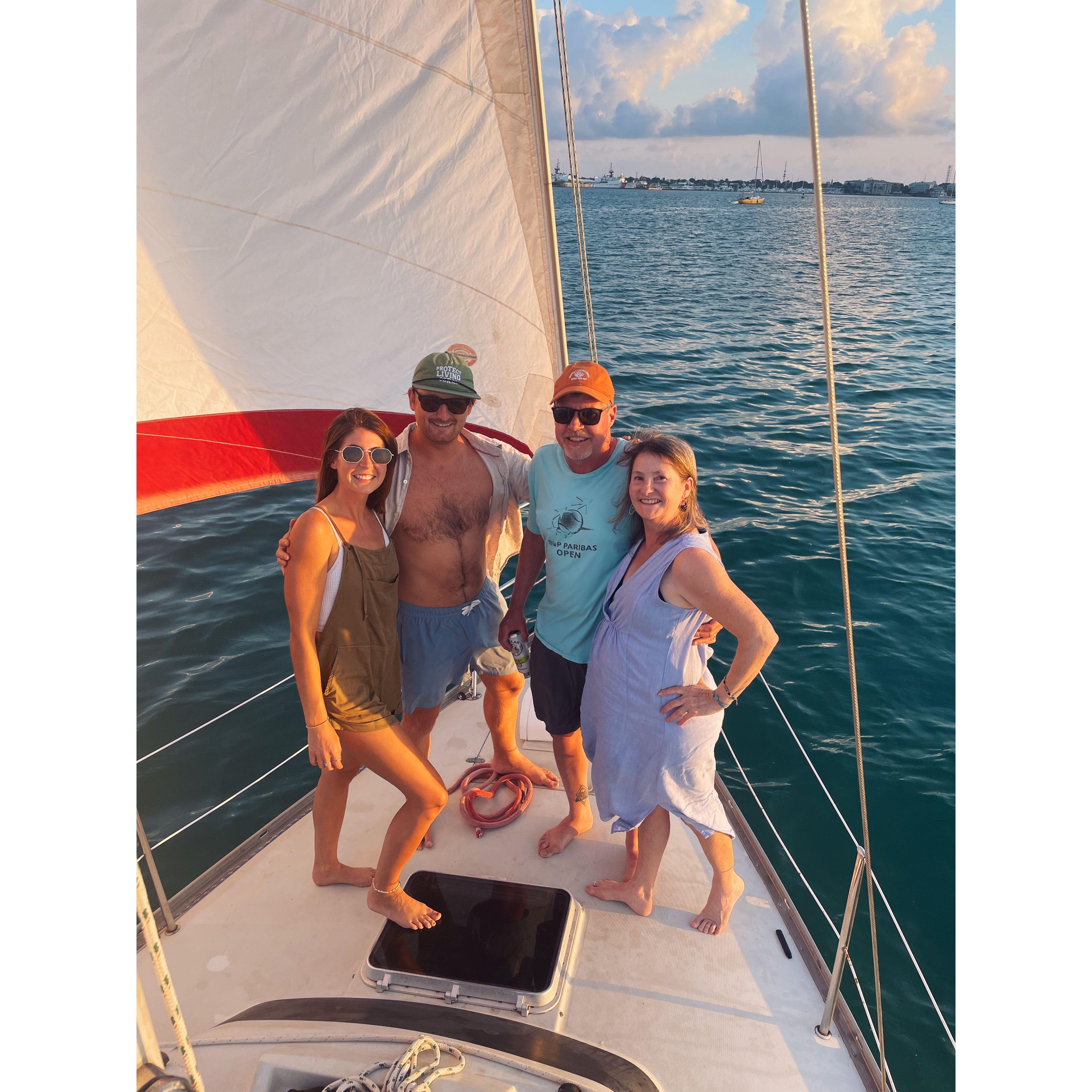 Kelcie's parents on a Condor sunset sail! January 2023