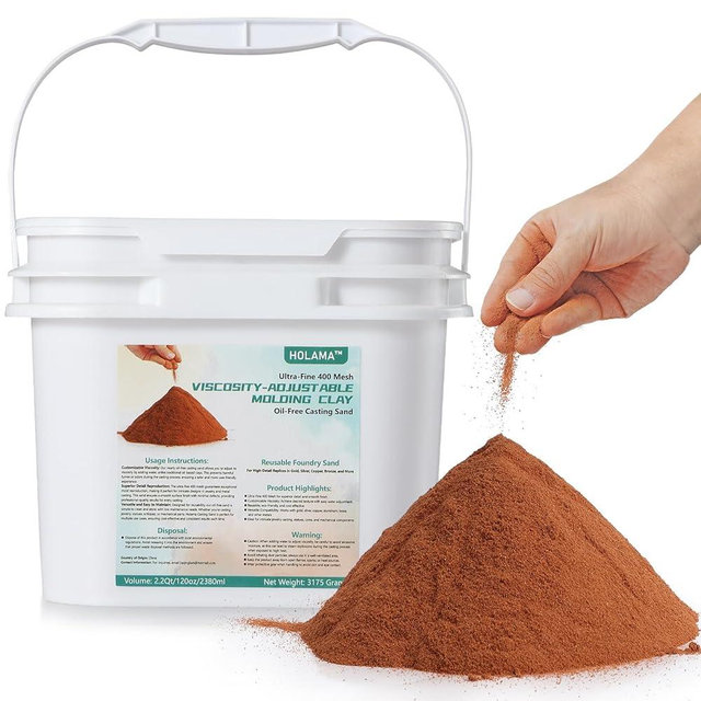 7 lbs Premium Ultra-Fine 400 Mesh Oil-Free Casting Sand for Metal Jewelry Crafting - Exceptional Foundry Sand for Detailed Replicas in Silver, Copper, Bronze, and More