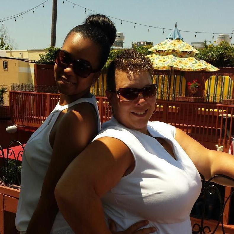 Kam and I hanging out #allwhitedayparty Jun 17