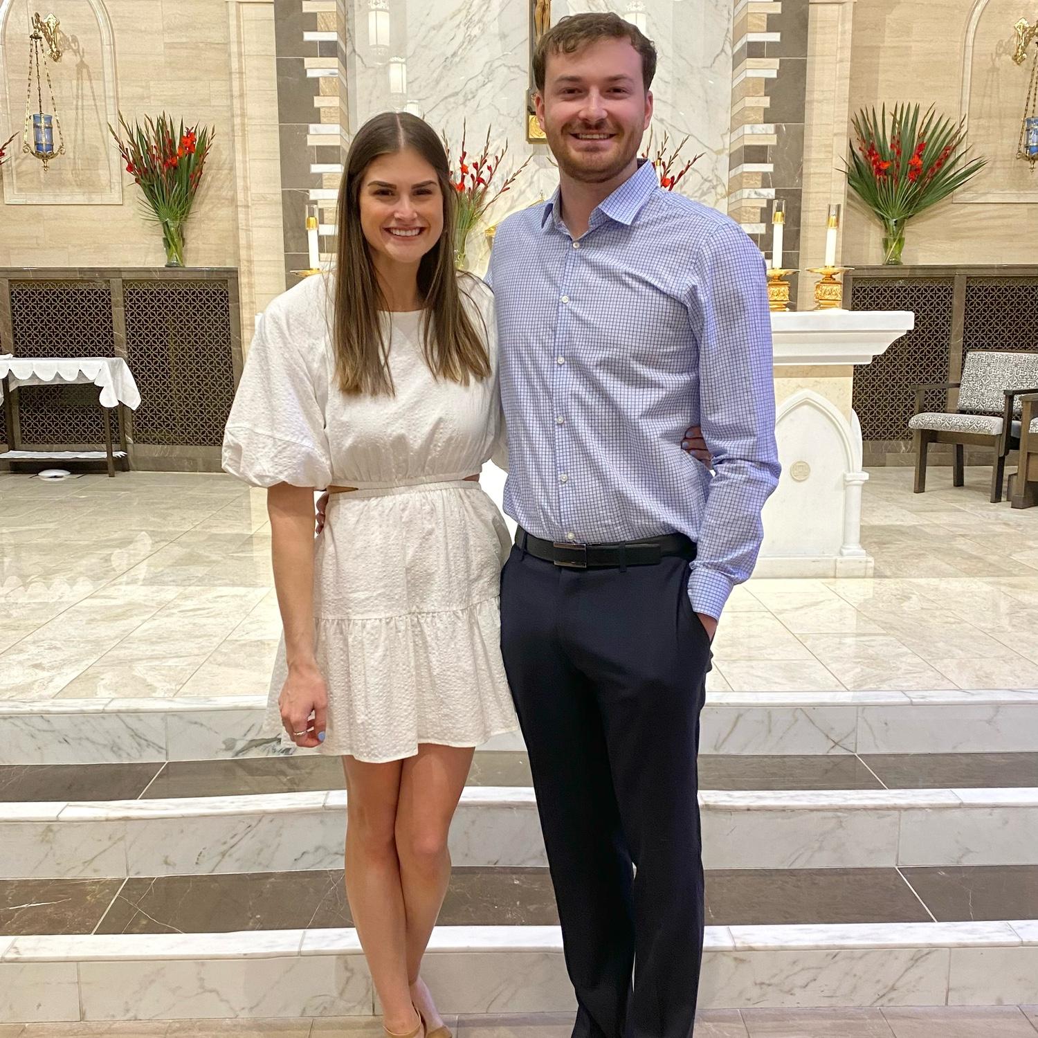 Our confirmation! Fun fact, Jack and I went through RCIA classes together and got confirmed together. Our good friends, Macy and Wyatt, were our confirmation sponsors.