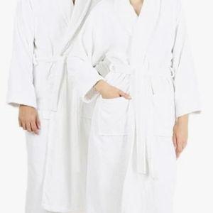 HALLEY Luxury Bathrobe for Women & Men, Shawl Collar Spa Bath Robes Terry Cotton Ultra Soft Shower Robe with Pockets