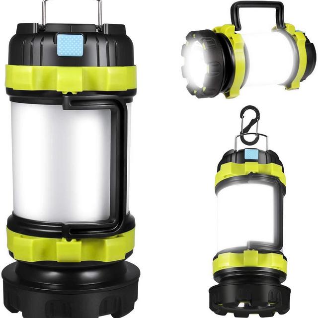 APLUSTE LED Camping Lantern, Rechargeable Portable Lantern Flashlight, 3600mAh Power Bank, Two Way Hook of Hanging, Perfect for Hurricane, Emergency Light, Outdoor Recreations, USB Cable Included