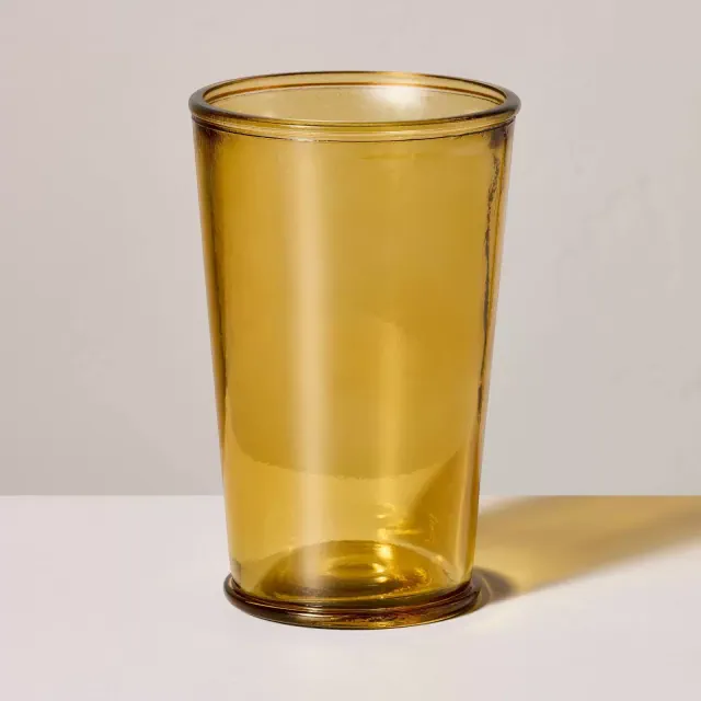 16oz Recycled Glass Tumbler Yellow - Hearth & Hand™ with Magnolia