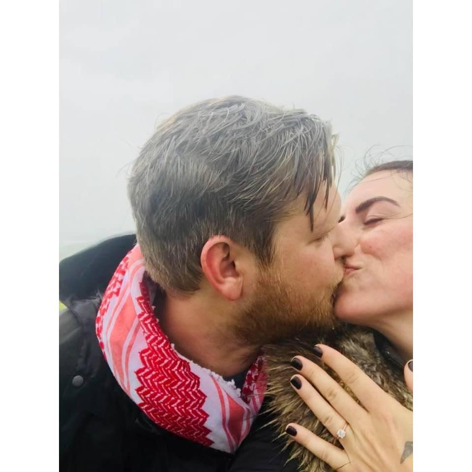 We got engaged on the top of the Cliffs of Mohr, October 14, 2017.