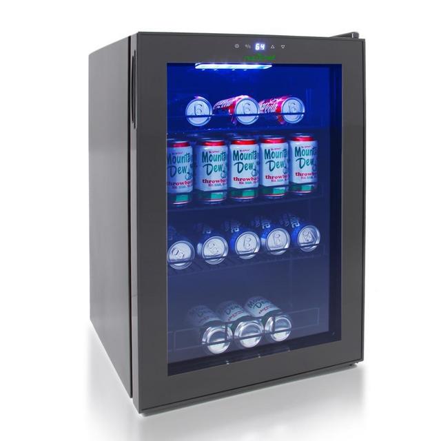 24-Bottle Freestanding Compact Beverage Fridge Cooler Wine Bottle and Can Beverage Chilling Refrigerator Wine Cooler