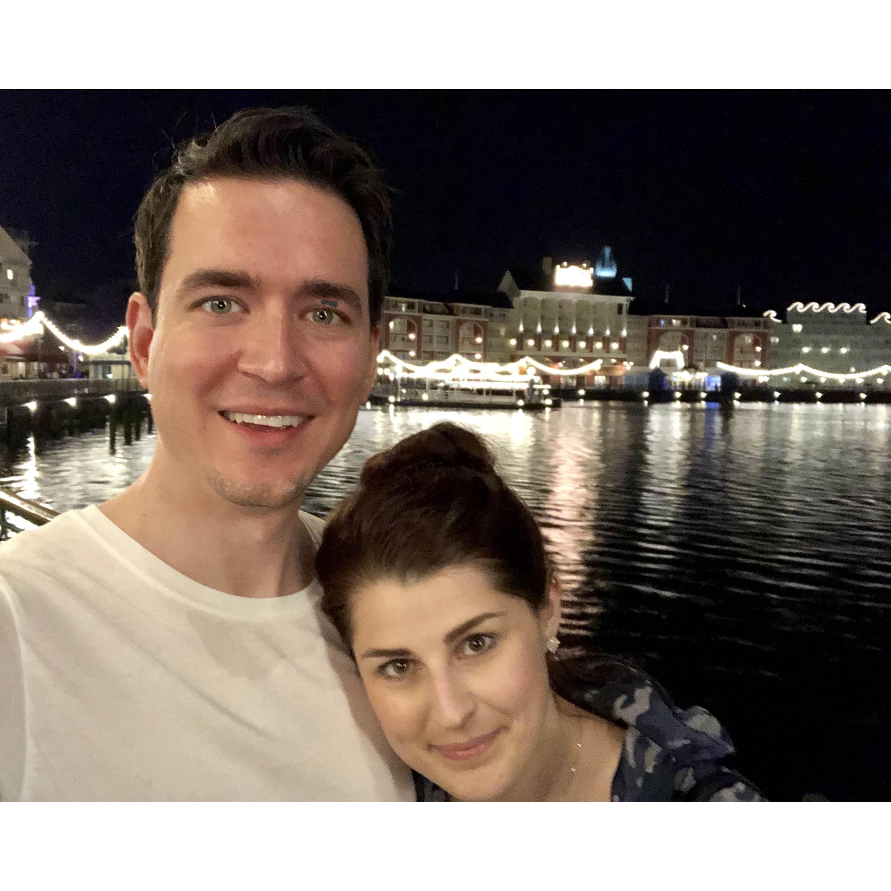 On the boardwalk at Disney World