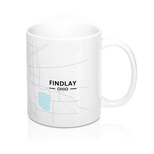 Hometown Bias Findlay, Ohio OH Map Mug (11 oz)