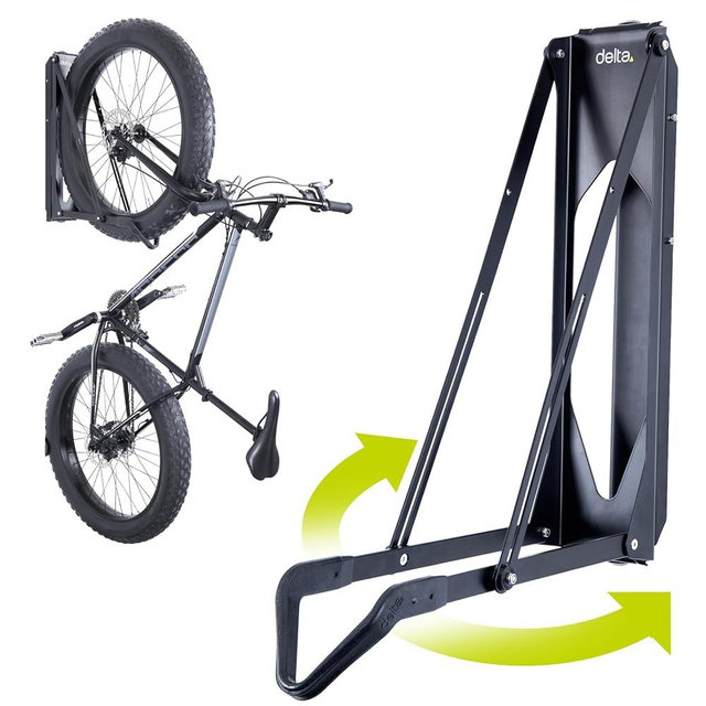 Pivot Bike Storage Rack by Delta Cycle - Bike Rack Garage Wall Mount Swivels to Save Space - No Lifting Required Vertical Bike Rack - Indoor Bike Storage Wall Hanger Holds Up to 100 lbs