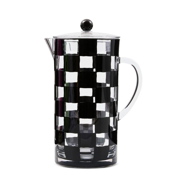 MacKenzie-Childs Black Check Acrylic Pitcher