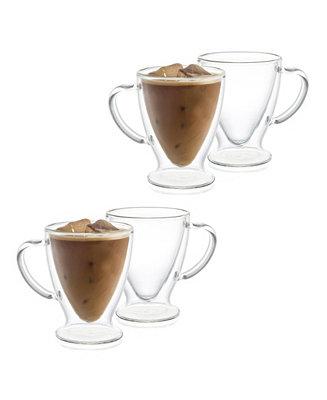 Declan Irish Coffee Double Wall Insulated Mugs, Set of 4