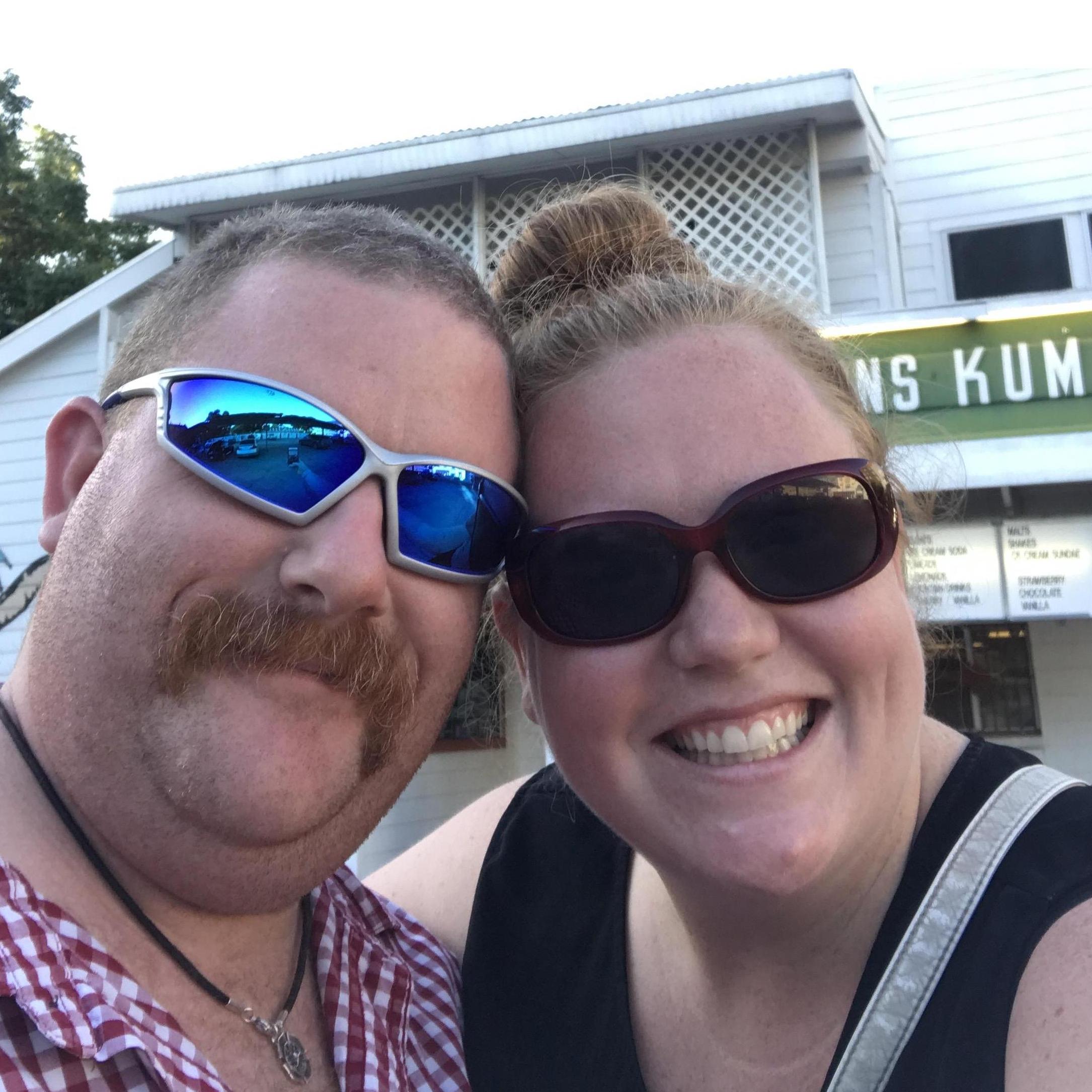 Right after we got engaged at Dirty Martins. And yes that is the real name of the place where Garrett proposed.