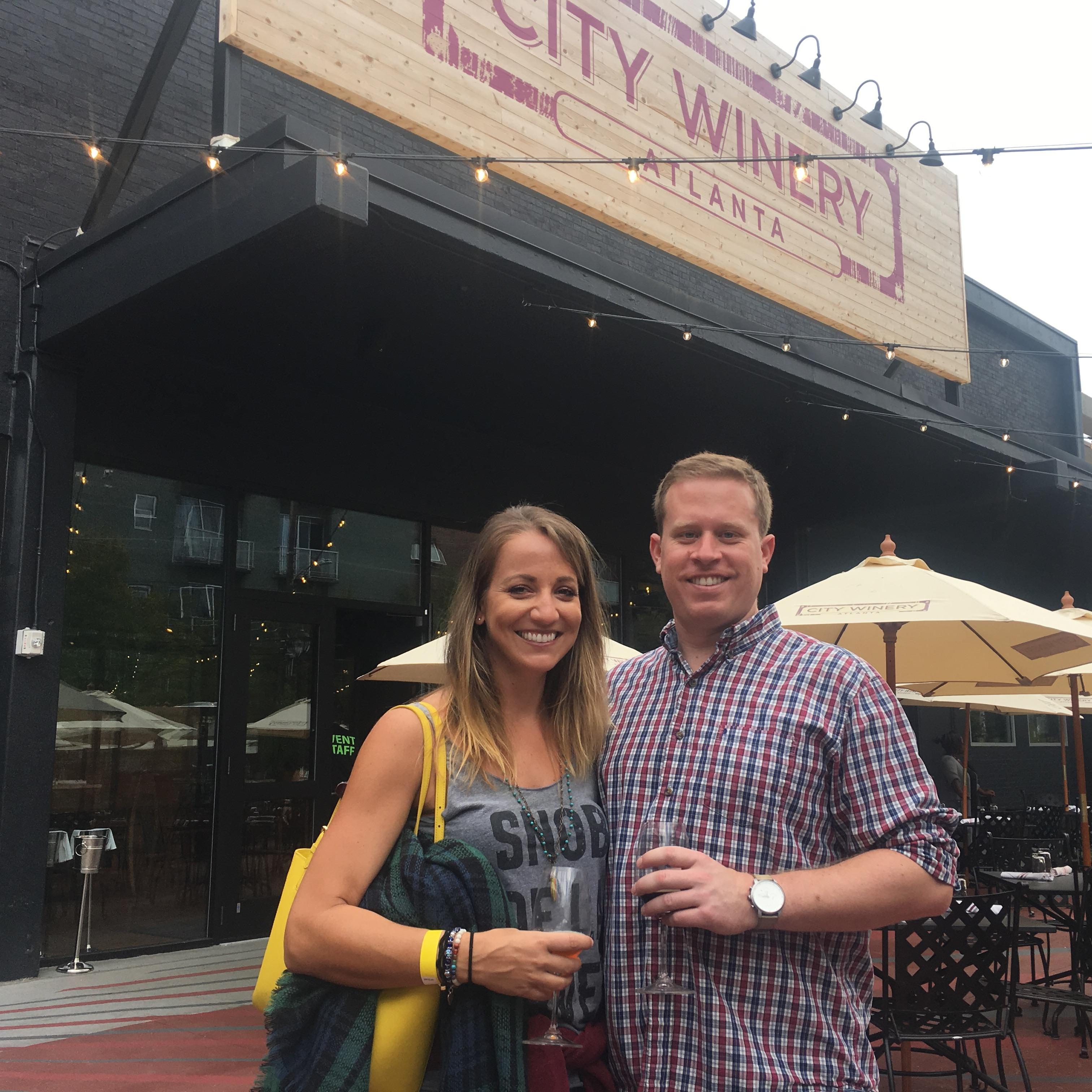 our very first photo together! Atlanta City Winery - thanks Dr Mark!