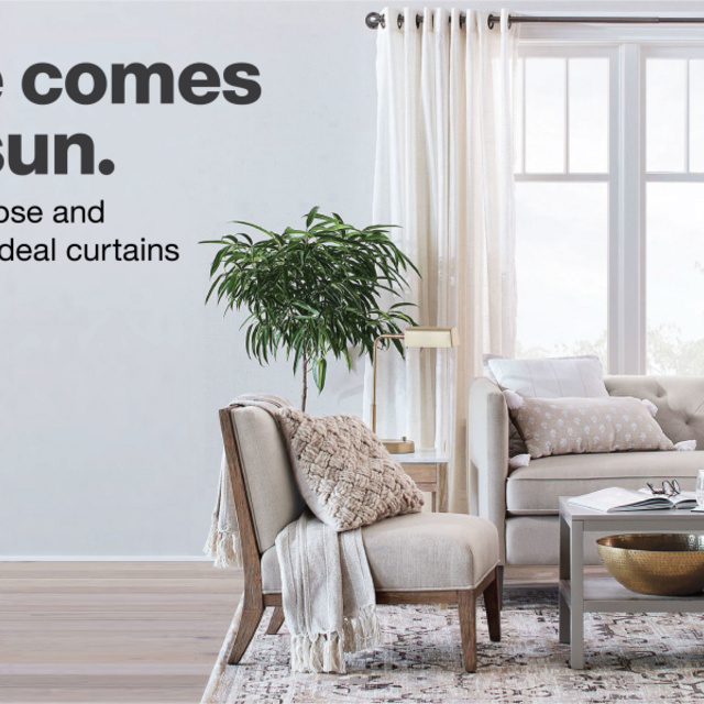 1pc Blackout Aruba Linen Window Curtain Panel - Threshold™