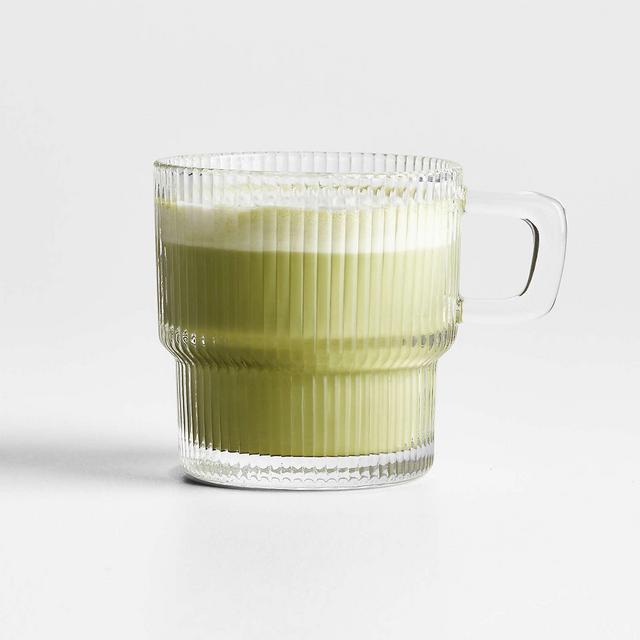 Atwell 10-Oz. Stackable Ribbed Glass Mug