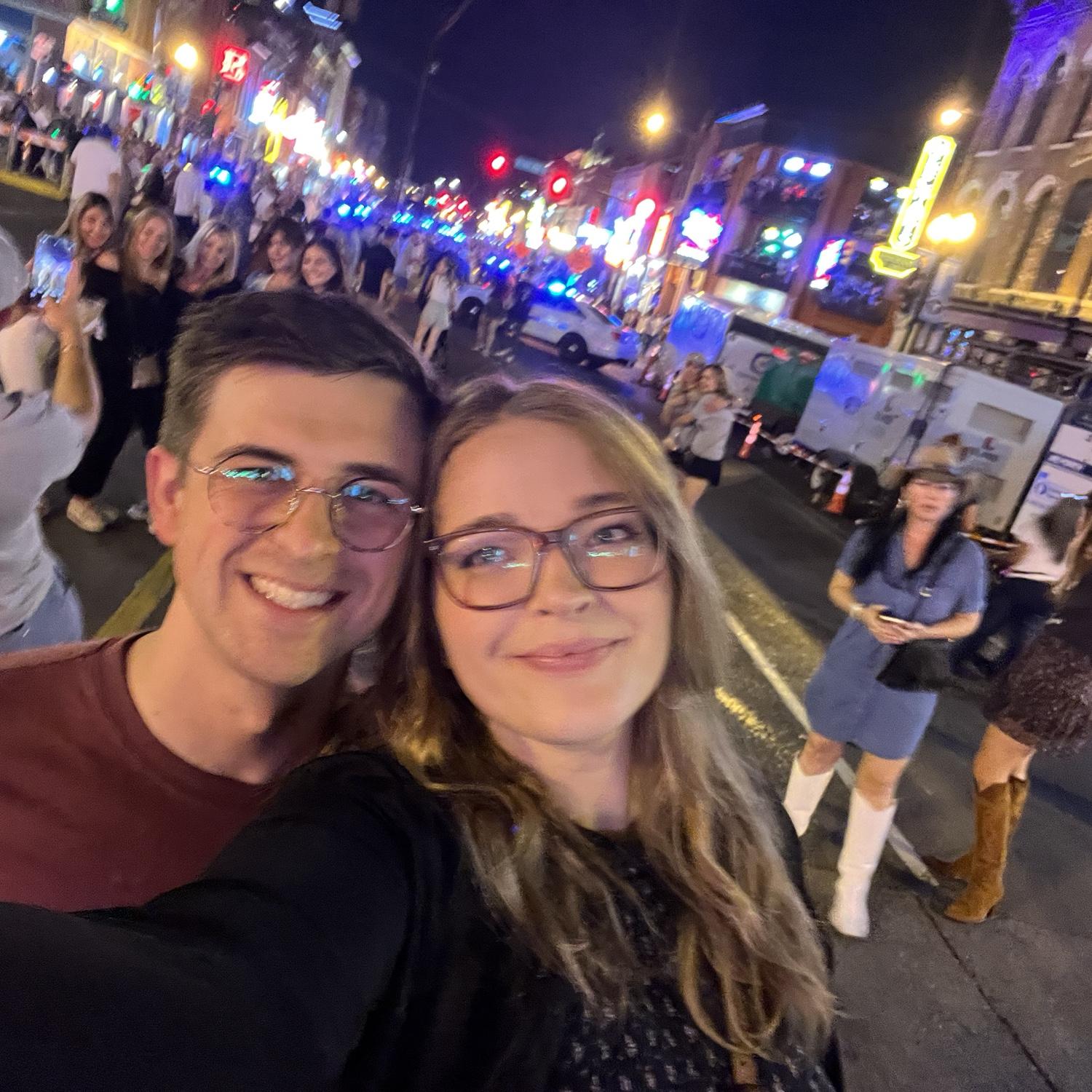 2023 - J tags along for a quick (but eventful) trip to Nashville while T is working a conference.