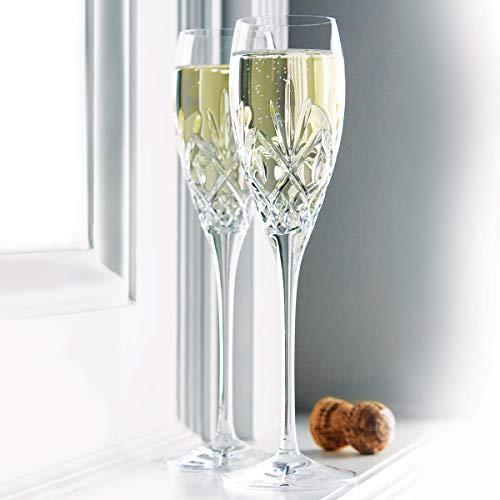 Waterford Huntley Crystal Wedding Toasting Flutes, Pair