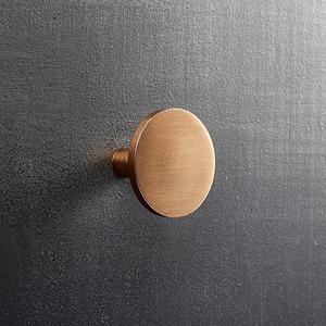 circle shiny copper knob