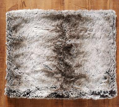 Faux Fur Caramel Ombre Placemat