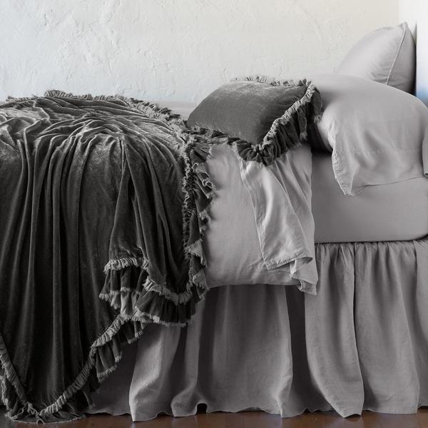 Loulah Large Throw Blanket in Fog