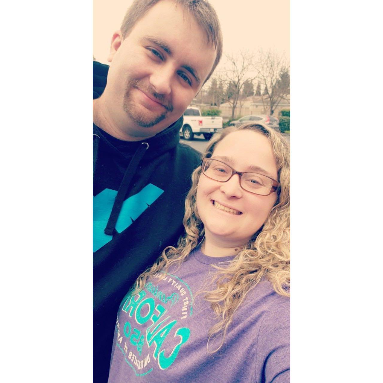 Our first Valentine's Day, celebrated with lunch and bowling!