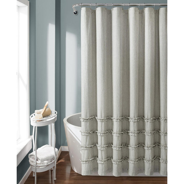 Vintage Stripe Yarn Dyed Cotton 72" x 72" Shower Curtain