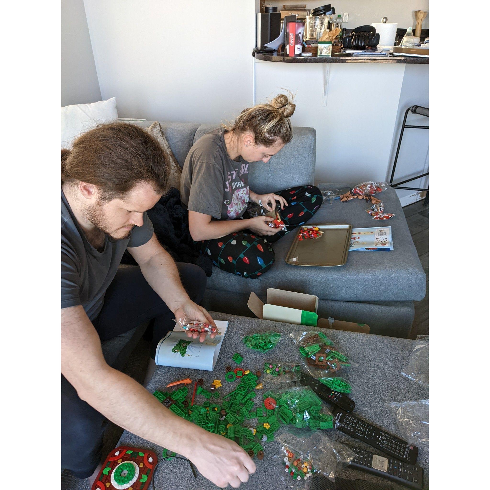 Lego lovers at Christmas time