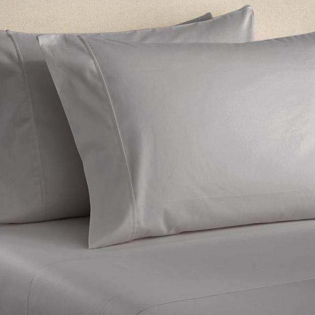 PB Essential 300-Thread-Count Sheet Set, King, Gray Mist