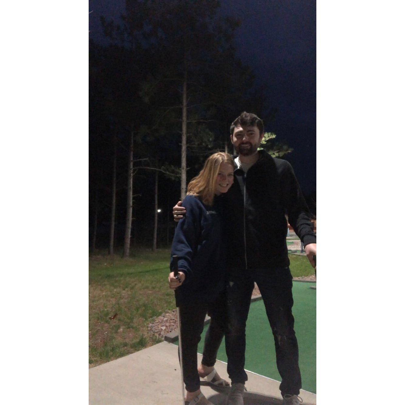 Our first official date at Papa Bear's Mini Golf.