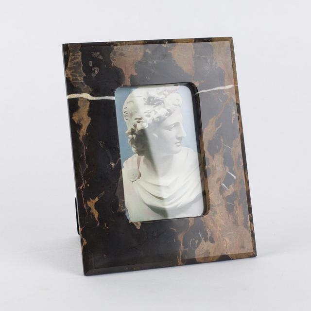 Black + Gold Marble Picture Frame | 4 x 6