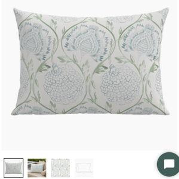 Ranjit Floral 22x15 Lumbar Pillow