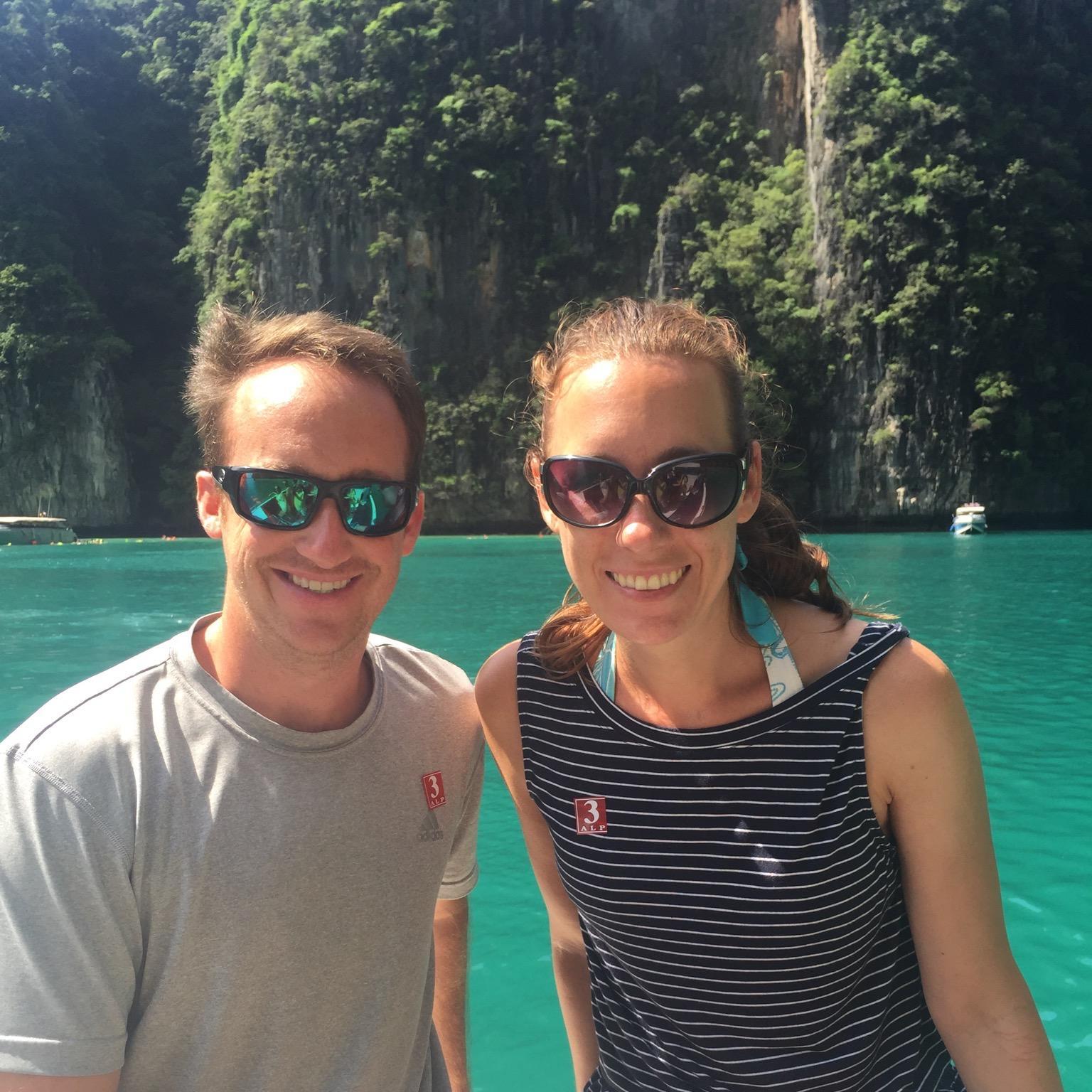 Enjoying the beautiful water in Thailand.