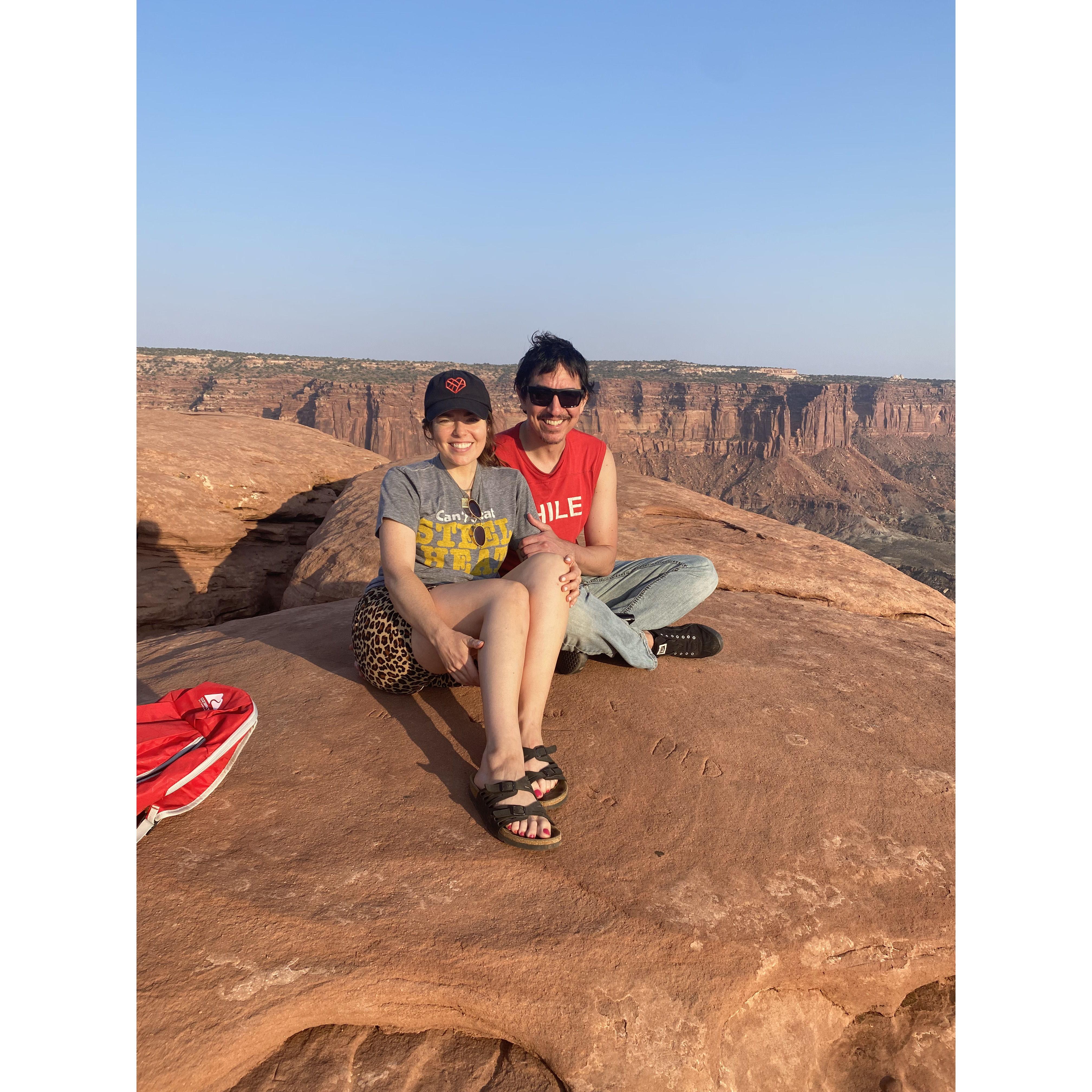 Alex and Jason in Moab, Utah.
