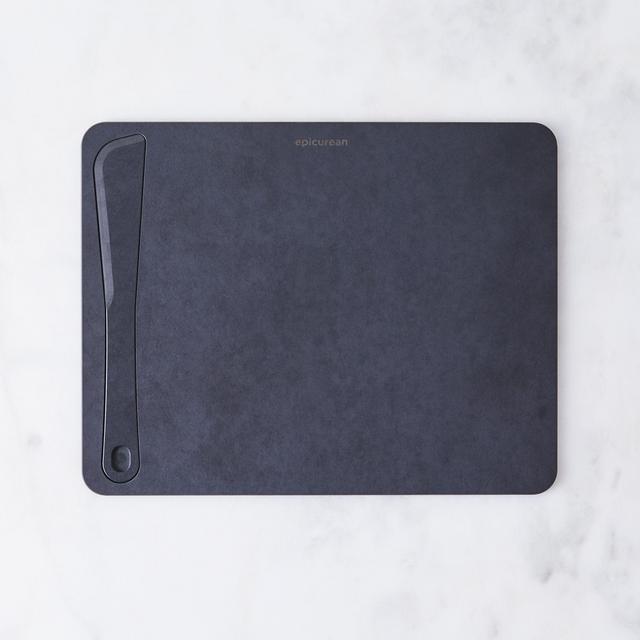 Matte Black Cutting Board with Integrated Spreader