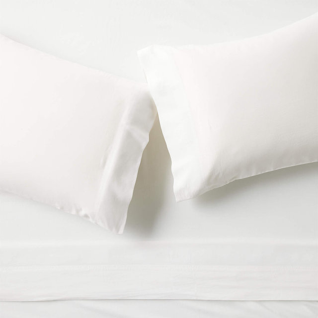 Muna Warm White Washed TENCEL Solid King Sheet Set