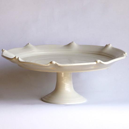 Eight Scallop Cake Plate