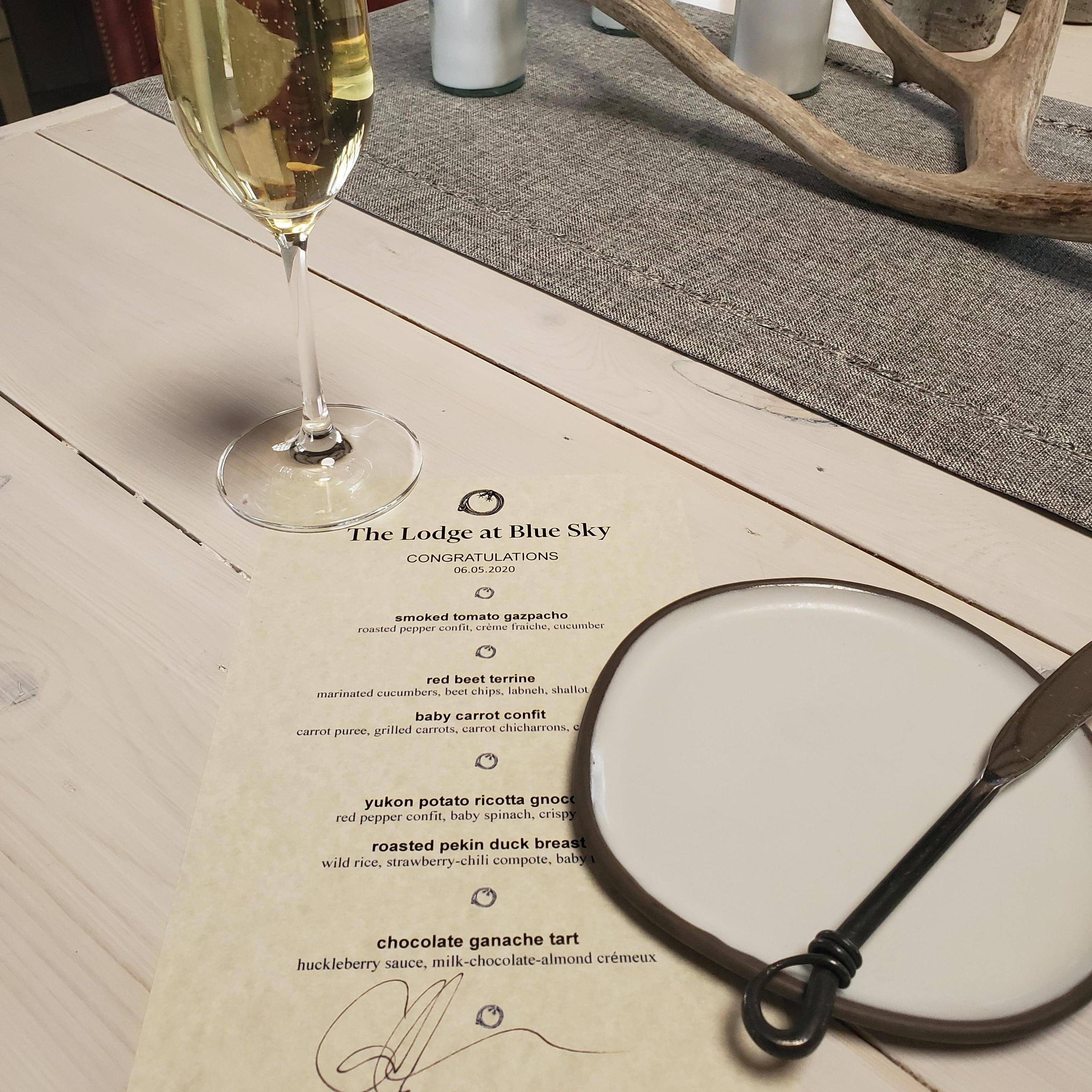 Custom menu chef Galen Zamarra. What a treat to eat his creations!